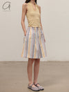 BASERANGE French-made organic cotton striped shorts (BAS-SHST-PO-SU25-MARTINIQUE STRIPE)